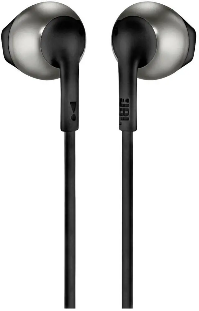 Main image of Tune 205 - Earbud Headphones - Black | Pure Bass sound, 1-button remote with microphone, Tangle-free flat cable