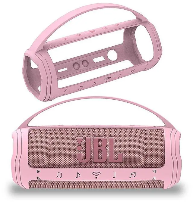 Main image of Silicone Cover Case for JBL Flip 6 Portable Bluetooth Speaker | Protective Carrying Case for JBL Flip 6 Speaker Accessories, Soft Silicone Cover with Handle (Pink Case)