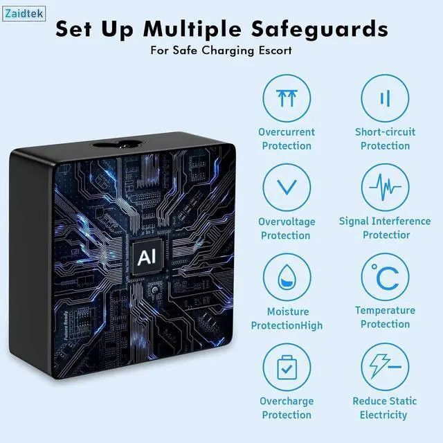 Alt view image 6 of 6 - 100W USB C Charger Compatible with Asus | Compatible with ROG Ally X Z1 Ally Dock ROG Flow X13 Z13 GV301 GV302 GZ301 ZenBook Duo Zephyrus G16 GU605 G14 GA403 Strix G18
