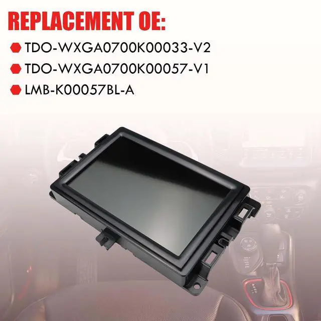 Alt view image 3 of 7 - 7" Uconnect Touch Screen Display with Bracket | Compatible with 2017 2018 2019 2020 Jeep Compass Replaces TDO-WXGA0700K00057-V1 LMB-K00057BL-A
