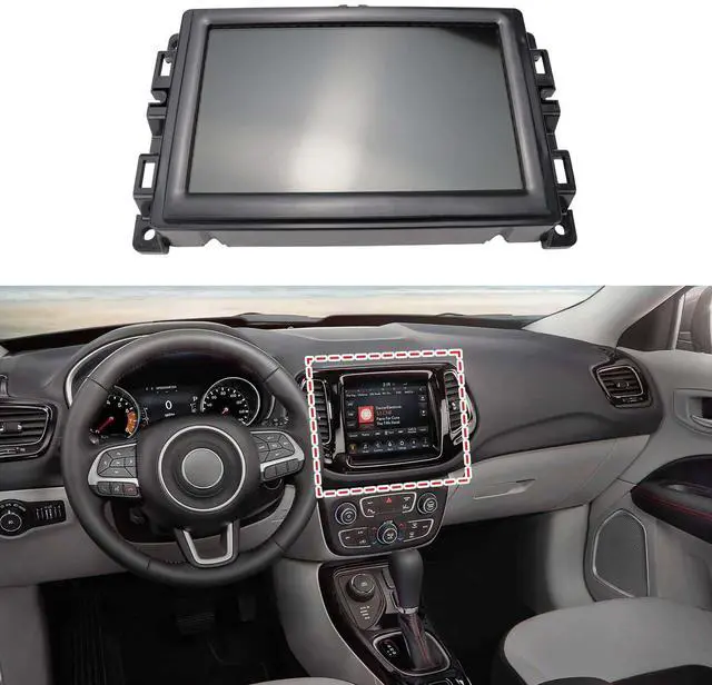 Alt view image 4 of 7 - 7" Uconnect Touch Screen Display with Bracket | Compatible with 2017 2018 2019 2020 Jeep Compass Replaces TDO-WXGA0700K00057-V1 LMB-K00057BL-A