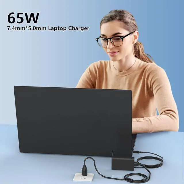 Alt view image 7 of 7 - 65W Laptop Charger Compatible with Dell Latitude 5410 7290 3140 3190 7390 5510 7480 7490 E7470 E7450 3350 3310 5480 5490 7280 7400 5510 E5570 E5470 19.5V 3.34A Round 7.4mm Barrel Adapter Power Cord