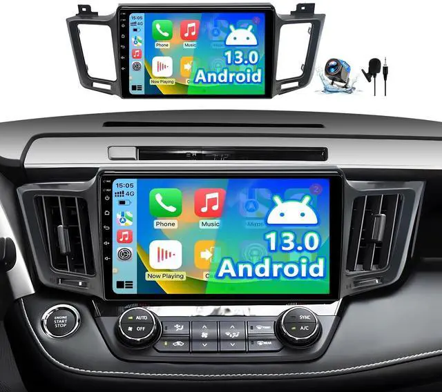 Main image of Car Stereo Radio Compatible with Toyota RAV4 2013 2014 2015 2016 2017 2018, Android 13 Head Unit,IPS Touch Screen/WiFi/Bluetooth/Wireless Carplay Android Auto/GPS/Mirror Link/AHD Rear Camera(10 Inch)