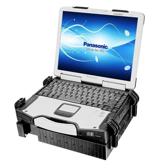 Alt view image 2 of 5 - Tough-Tray Universal Laptop Tray for 10"-16" Laptops | Spring-loaded tray with adjustable side arms for custom laptop fit and secure retention