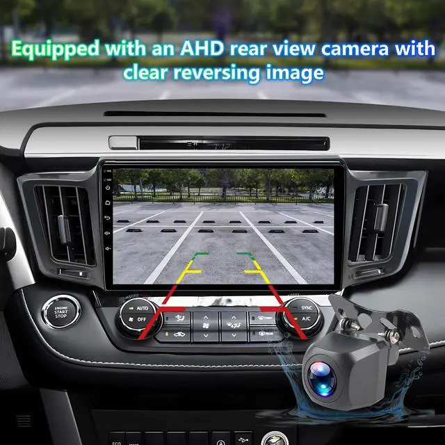 Alt view image 5 of 7 - Car Stereo Radio Compatible with Toyota RAV4 2013 2014 2015 2016 2017 2018, Android 13 Head Unit,IPS Touch Screen/WiFi/Bluetooth/Wireless Carplay Android Auto/GPS/Mirror Link/AHD Rear Camera(10 Inch)