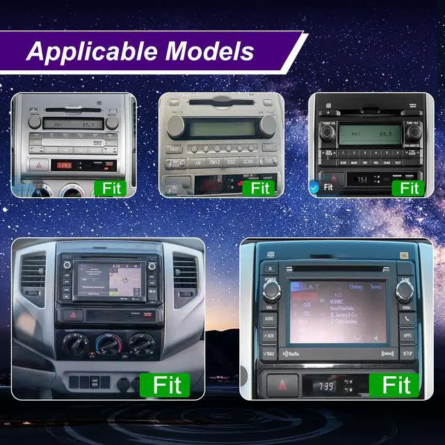 Alt view image 2 of 7 - 5GWiFi Android 15 Upgrade Car Radio for Toyota Tacoma radio 2005-2015 9inch Touch Screen Car Stereo Replacement Head Unit Apple Wireless Carplay Android Auto GPS Navigation FM Bluetooth DSP SWC Camera