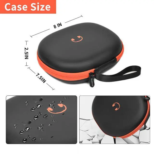 Alt view image 4 of 7 - Headphone Case for JBL Tune 770NCfor JBL Live, 770NC, 660NC, 650B | Adjustable Divider, Cable Space and Carry Handle for Commuting, Gym and Travel, Students and Music Lovers, Case Only - Black