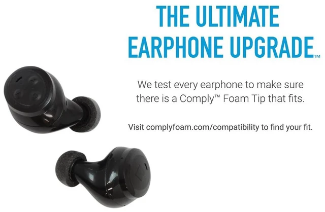 Alt view image 3 of 7 - TW-200-A Memory Foam Replacement Ear Tips, Black, Large (3 Pairs) For Anker Soundcore, JBL, Skullcandy, EarFun & More, Ultimate Comfort, Secure Fit, Superior Noise Isolation