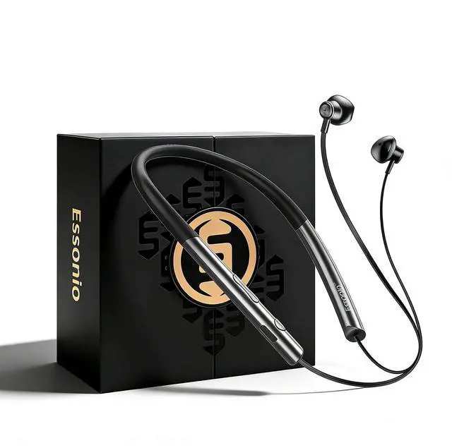 Main image of Neckband Bluetooth Earbuds with Mic Hybrid Active Noise Cancelling, 36H Playtime, IPX6 Waterproof, Comfortable Magnetic Sport Headphones for Running, Work, Travel Black
