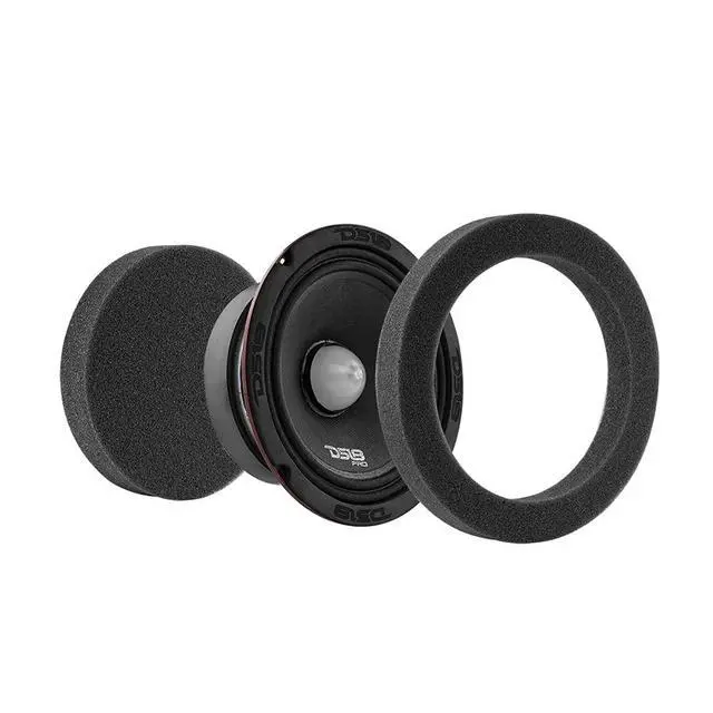 Alt view image 5 of 6 - PRO-X6.4BMPK with DSFR6 Mid and High Complete Speaker/Tweeter Package with Pair of Car Foam Fast Rings - Door Speakers for Car of Truck Stereo Radio Sound System w Sound Enhancing Speaker Baffle