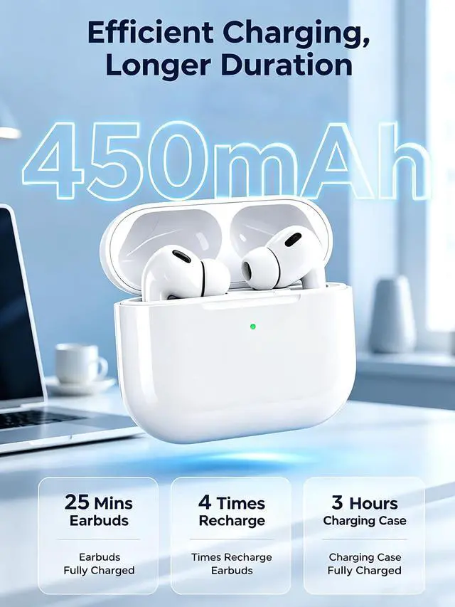 Alt view image 3 of 5 - Replacement Charging Case for AirPods Pro 3rd Generation, Only Compatible with AirPods Pro 3rd Gen, Type-C Charging & Wireless, Touch-Control Pairing, Earbuds Not Included