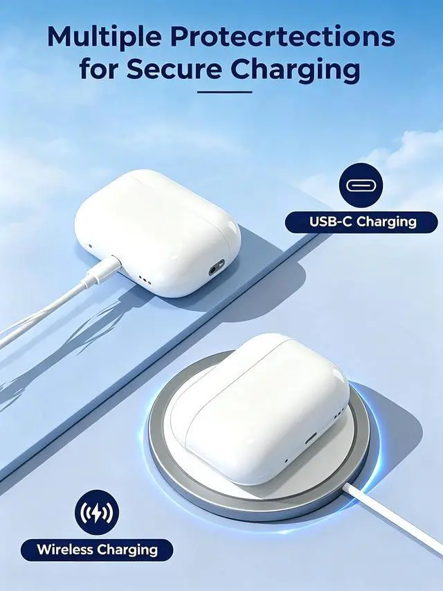 Alt view image 4 of 5 - Replacement Charging Case for AirPods Pro 3rd Generation, Only Compatible with AirPods Pro 3rd Gen, Type-C Charging & Wireless, Touch-Control Pairing, Earbuds Not Included