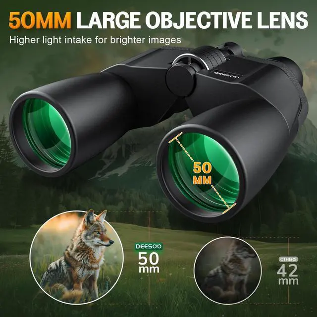 Alt view image 5 of 7 - 12-36x50 Zoom Binoculars for Adults High Powered Binoculars Hunting | Clear Low Light Vision, Large View, High Definition, BAK4 Prism, FMC, Easy Focus, Concert, Cruise Ship, Travel Hiking, Opera