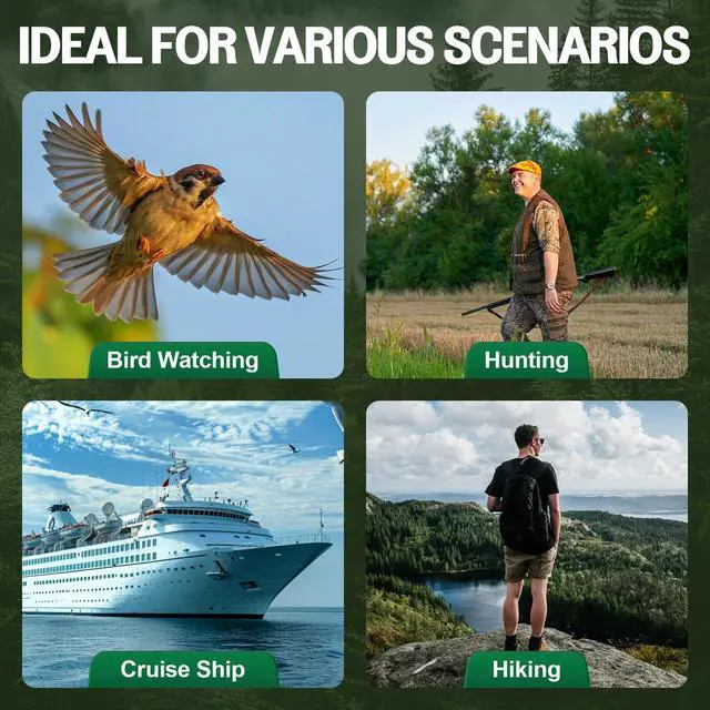 Alt view image 7 of 7 - 12-36x50 Zoom Binoculars for Adults High Powered Binoculars Hunting | Clear Low Light Vision, Large View, High Definition, BAK4 Prism, FMC, Easy Focus, Concert, Cruise Ship, Travel Hiking, Opera