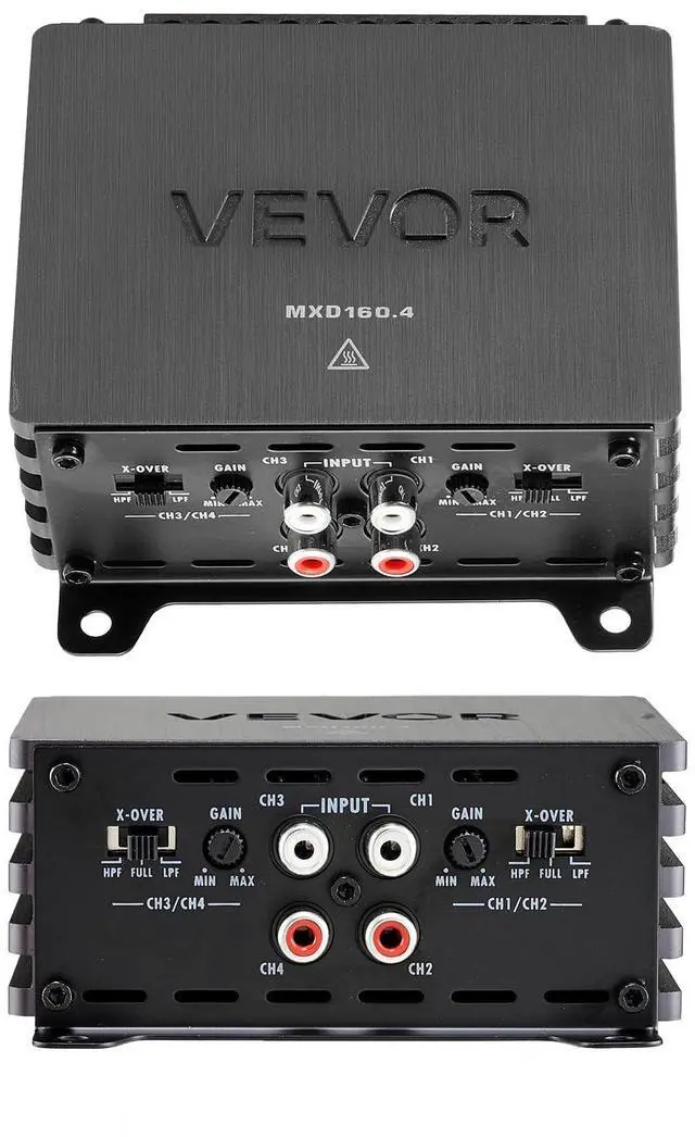 Main image of 4 Channel Car Audio Amplifier 2 Ohm Stable Bridgeable Class D Full Range Amp Max Power 4 x 110W @ 4 Ohm / 4 x 160W @ 2 Ohm for Car SUV Truck Off-Road