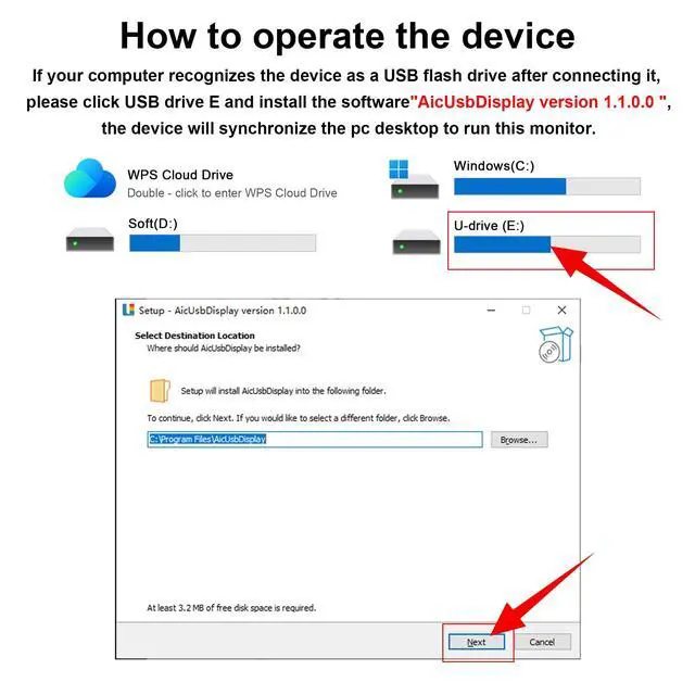 Alt view image 4 of 7 - 11.3 Inch Mini Monitor - One Cable Connection(No HDMI Needed) FHD IPS 1920x440 LCD Display, PC Secondary Screen for Aida64 CPU GPU RAM Temp Monitoring for Windows 10/11 Only -White