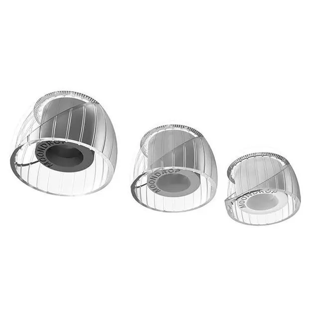 Alt view image 2 of 4 - Spring Tips Silicone Eartips for Nozzle Diameter from 4.8mm-6.4mm Acoustic waveguide + Double Support Structure Silicone Earphone Ear-Tips 3pairs (M-3pairs)
