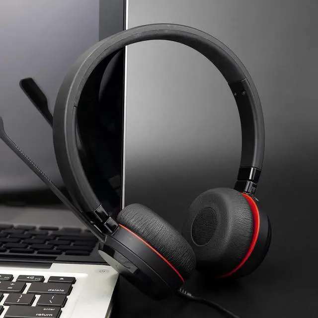 Alt view image 3 of 7 - Ear Cushions for Jabra Evolve 65/20/30/40 - Black | Not fit Evolve2 (65/40), Earpads for Evolve (65UC/65MS),(20SE/20UC/20MS),(30US/30II),(40UC/40MS) On-ear Headphones