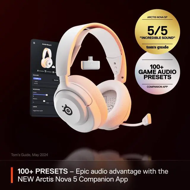 Alt view image 2 of 7 - Arctis Nova 5 Wireless Multi-System Gaming Headset White