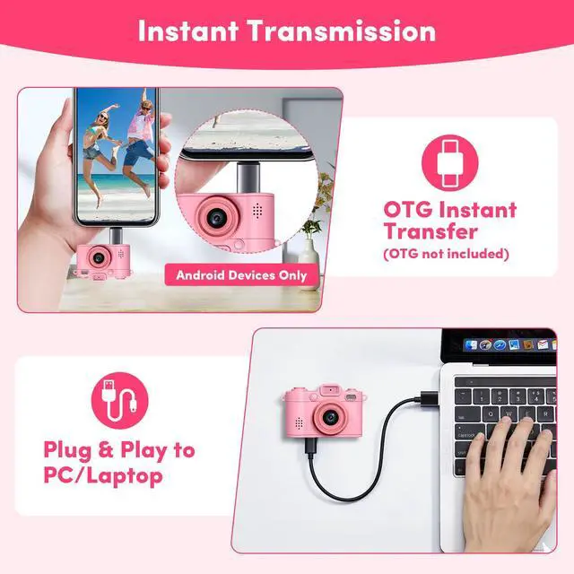 Alt view image 7 of 7 - Mini Camera Keychain Instant Digital, 1080P Mini Digital Camcorder with 32G, Tiny Pocket Camera for Travel Vlog Fun Recording, Long Battery Life Gadget, Christmas Birthday Gift for Kids Teens