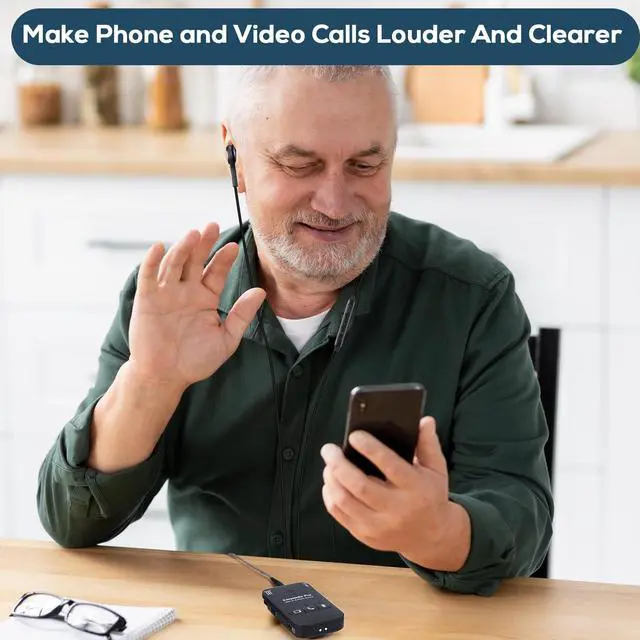 Alt view image 5 of 7 - Pro Bluetooth TV Headphones Wireless for Seniors & Hard of Hearing - 100ft Range Rechargeable Headphones for TV Watching with Loud Volume & Phone Calls - 60-Day Trial