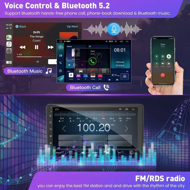 Alt view image 5 of 7 - 4GB RAM + 64GB ROM Android Car Radio for Dodge Ram 1500/2500/3500 2006 2007 2008, for Dodge Durango 2005 2006 2007 2008, 9" Touchscreen with Wireless Carplay & Android Auto & Bluetooth