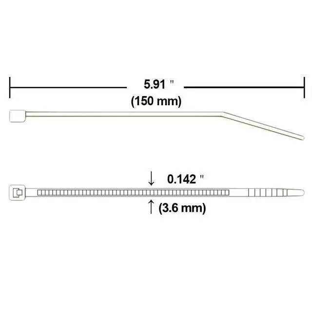 Alt view image 3 of 6 - Tefzel Cable Tie,6" ETFE Zip Ties,High Temp Zip Tis Blue,Chemical Resistan for Demanding Industrial Applications (Pack of 100)