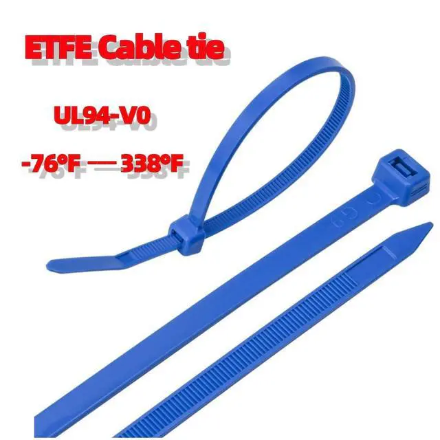 Alt view image 5 of 6 - Tefzel Cable Tie,6" ETFE Zip Ties,High Temp Zip Tis Blue,Chemical Resistan for Demanding Industrial Applications (Pack of 100)