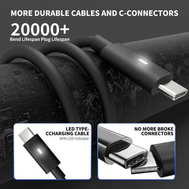 Alt view image 5 of 7 - 130W USB C Laptop Charger Compatible with Dell XPS 15 17 Precision | for 9500 9510 9520 9530 9700 9710 9720 2in1,5550 5560 5530 5570 5470 5480 5760, Latitude 5431 5531 Type C Computer Power Cord