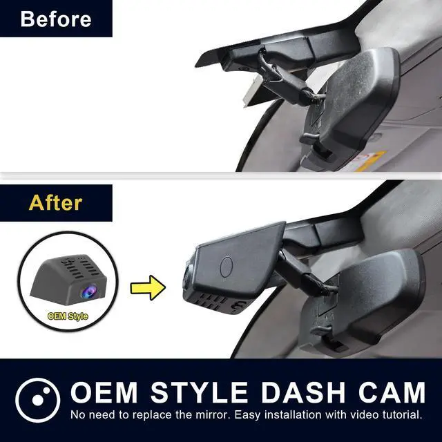 Alt view image 7 of 7 - Front 4K & Rear 1080P Dash Cam for Subaru Outback Gen6 BT 2020-2025 | Gen5 BS 2016-2019, 2.5i Limited 2.5i Premium 3.6R Limited and More,Integrated OEM Look,App & WiFi, GPS, 128GB Card