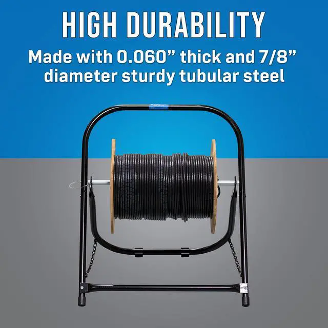 Alt view image 2 of 6 - CC-2721 High Durability Steel Cable Caddy, Holds Cable Reels Up To 20" Diameter and 100 lb Capacity
