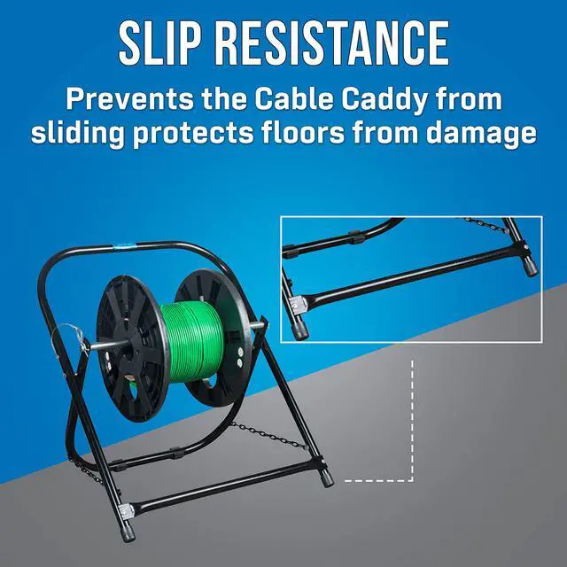 Alt view image 5 of 6 - CC-2721 High Durability Steel Cable Caddy, Holds Cable Reels Up To 20" Diameter and 100 lb Capacity