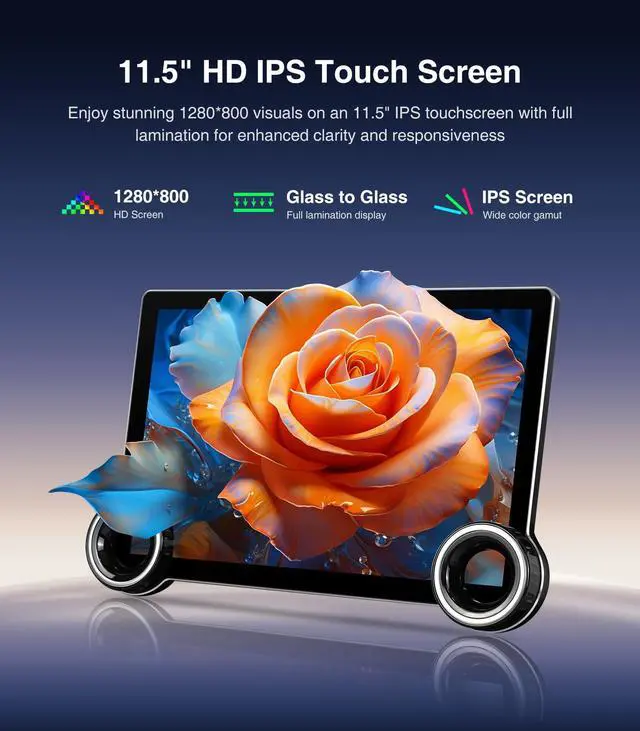 Alt view image 4 of 7 - Replacement Radio for Chevy Silverado GMC Sierra - Car Stereo Wireless Carplay Android Auto 2014-2018 QLED Touch Screen Radio Upgrade GPS Navigation Head Unit Knobs (Double Knob 4+64G)