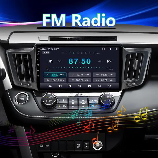 Alt view image 7 of 7 - Car Stereo Radio Compatible with Toyota RAV4 2013 2014 2015 2016 2017 2018, Android 13 Head Unit,IPS Touch Screen/WiFi/Bluetooth/Wireless Carplay Android Auto/GPS/Mirror Link/AHD Rear Camera(10 Inch)