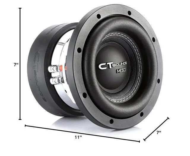 Alt view image 7 of 7 - Meso-6.5-D4 6.5 Inch Car Subwoofer Dual 4 Ohm, 800 Watts Max