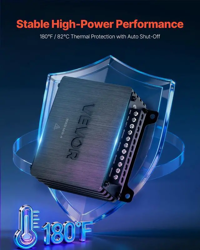 Alt view image 4 of 7 - 4 Channel Car Audio Amplifier 2 Ohm Stable Bridgeable Class D Full Range Amp Max Power 4 x 110W @ 4 Ohm / 4 x 160W @ 2 Ohm for Car SUV Truck Off-Road