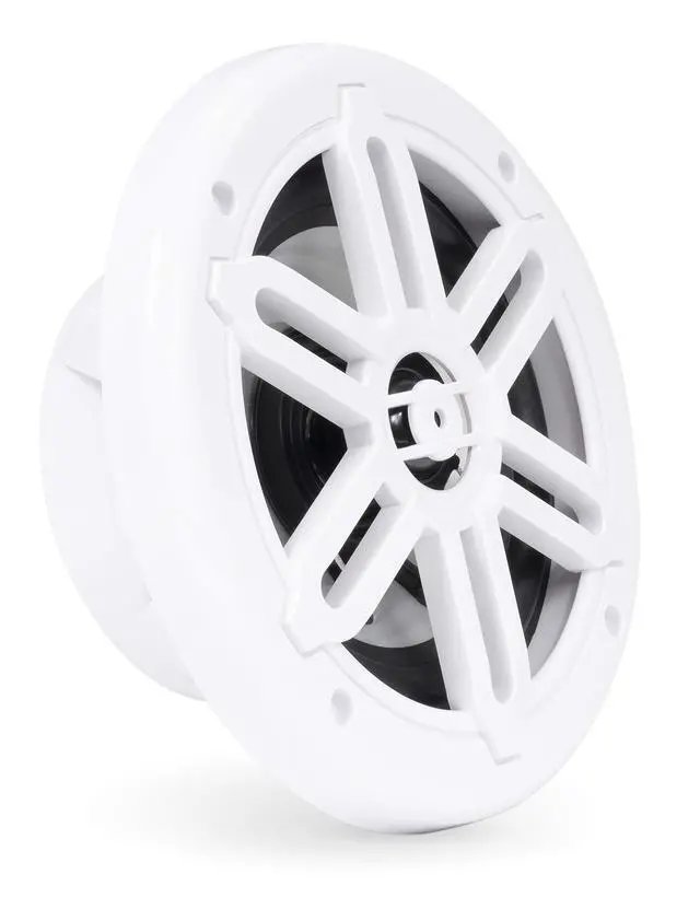 Alt view image 3 of 7 - BMRGBWH 500W Peak (250W RMS) 6.5" 2-Way White Coaxial Marine Speakers with Multi-Color LED Lighting for Boats/ATV/UTV/SxS/Powersport
