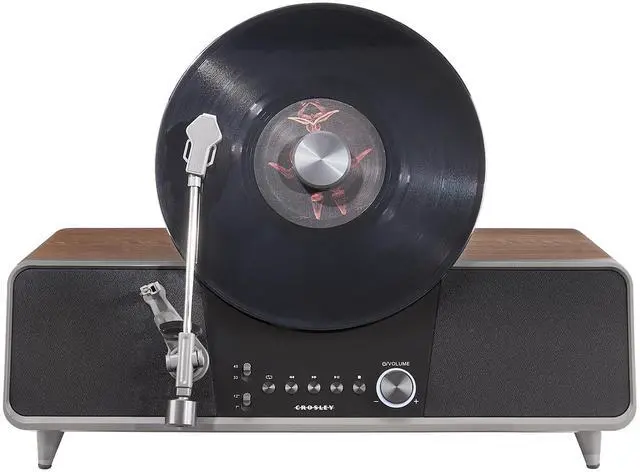 Main image of CR6049A-WA Beck Fully Automatic Vertical Record Player, Walnut | 2-Speed Vertical Belt-Drive Turntable, Magnetic Clamp, ATN3600L Audio-Technica Cartridge, Fully Automatic Tonearm