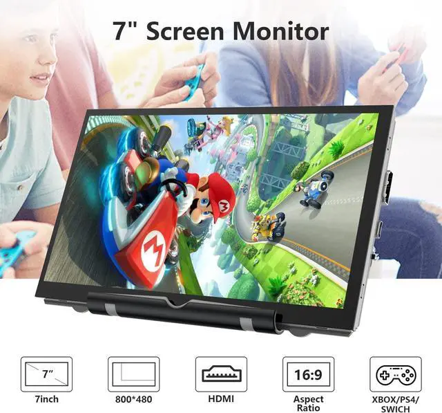 Alt view image 2 of 7 - Raspberry Pi Screen 7 Inch HDMI Monitor 800x480 LCD Screen Display Mini Small Monitor for Raspberry Pi 5/4/3/2/B/B+ Win11/10/8/7 (Non-Touch), Driver Free