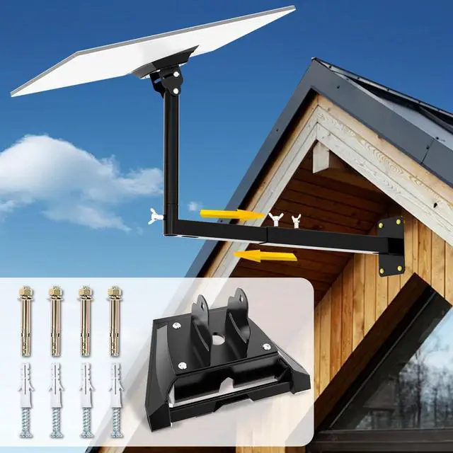 Main image of Starlink Standard 4/4X Mount, Starlink Gen 3/4 Wall Mount, 360°Adjustable | StarLink Roof / Pole Mount with Adapter, Telescoping Heavy Duty Long Wall Mount, Mounting Kit