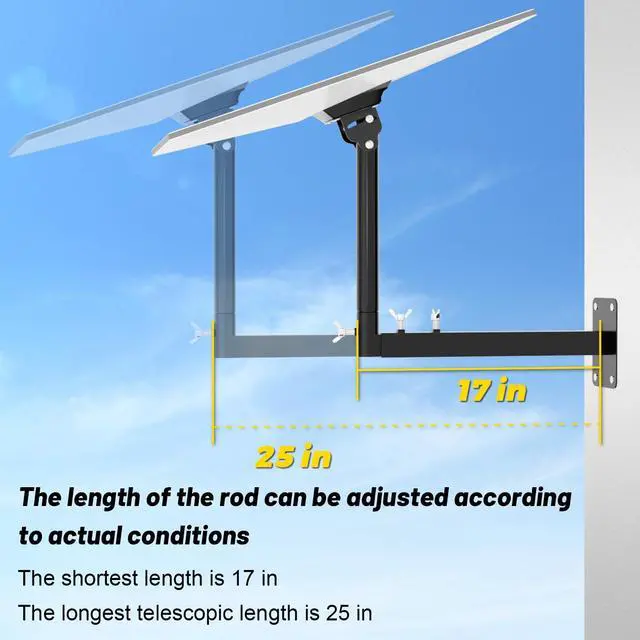 Alt view image 3 of 7 - Starlink Standard 4/4X Mount, Starlink Gen 3/4 Wall Mount, 360°Adjustable | StarLink Roof / Pole Mount with Adapter, Telescoping Heavy Duty Long Wall Mount, Mounting Kit
