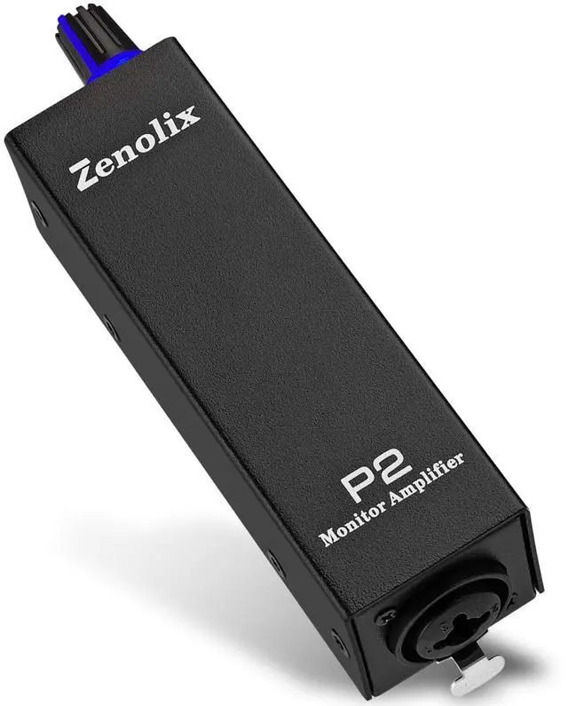 Main image of P2 Portable In Ear Monitor Amplifier, Headphone Amp with XLR/TRS Inputs 3.5mm Output, Enhanced Sound Quality, Durable Belt Clip, Guitar Headphone Amplifier with Stereo/Mono Switch for Performers,Black