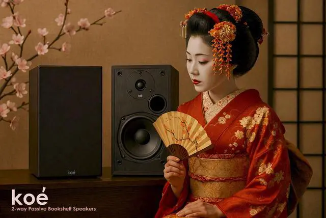 Alt view image 5 of 7 - Koe B102 100 Watt Home Theater, Passive Bookshelf Speakers (Pair) Hi-Res Audio, Excellent Response, HiFi, Satellites, Includes SPL/Freq Graph, Wall-Mountable, Black