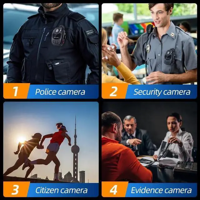 Alt view image 5 of 6 - YX1-128G 2K/1440P Body Camera Support Video Audio Image, 3500mAh Battery Work 12hrs, Night Vision and 2.0IN Screen Easy to Playback, Data-encrypted Body Cam for Police and Personal