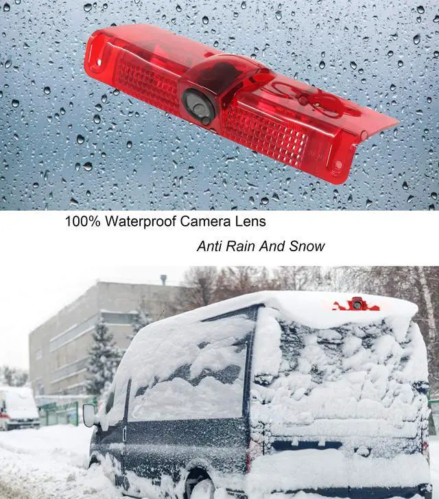 Alt view image 3 of 6 - Third 3rd Brake Light Backup Camera for Chevrolet Express/GMC Savana 1500 2500/3500 2003-2019 Vans Upgrade Vehicle Lights w/Integrated Reverse Camera, 8 IR Night Vision, Adjustable Guidelines