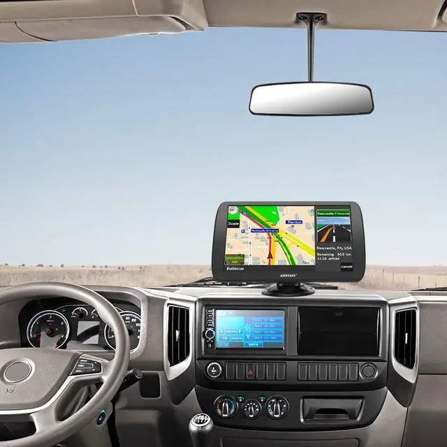 Alt view image 2 of 7 - GPS Navigator for Car, 9 Inch Touch Screen Car GPS, Support Voice Turn Direction Guidance/Speed and Red Light Warning Free Map Update