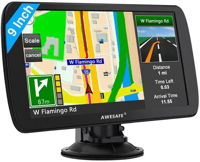 Main image of GPS Navigator for Car, 9 Inch Touch Screen Car GPS, Support Voice Turn Direction Guidance/Speed and Red Light Warning Free Map Update