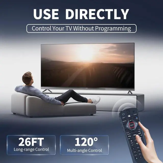 Alt view image 5 of 7 - Replacement Remote Control for Dish Upgraded Network 54.1 54.2 54.3 54 Series UHF, Support Voice Search