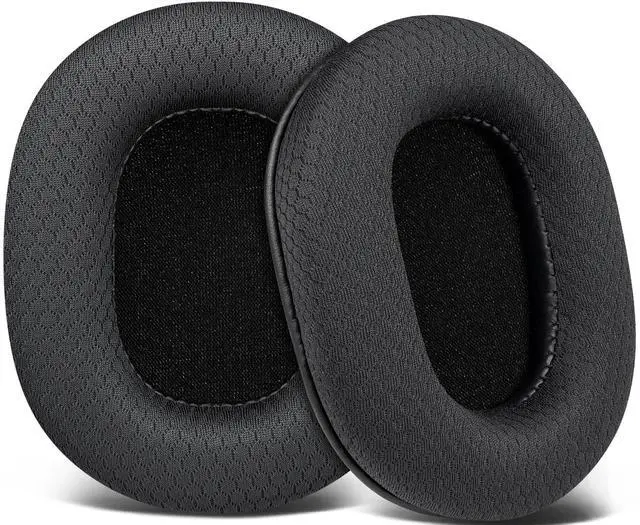 Main image of Mesh Earpads for ATH M50X Headphones - Black | for Audio Technica M50X/M40X/M30X/M20X/MSR7/SX1 Monitor Headphones