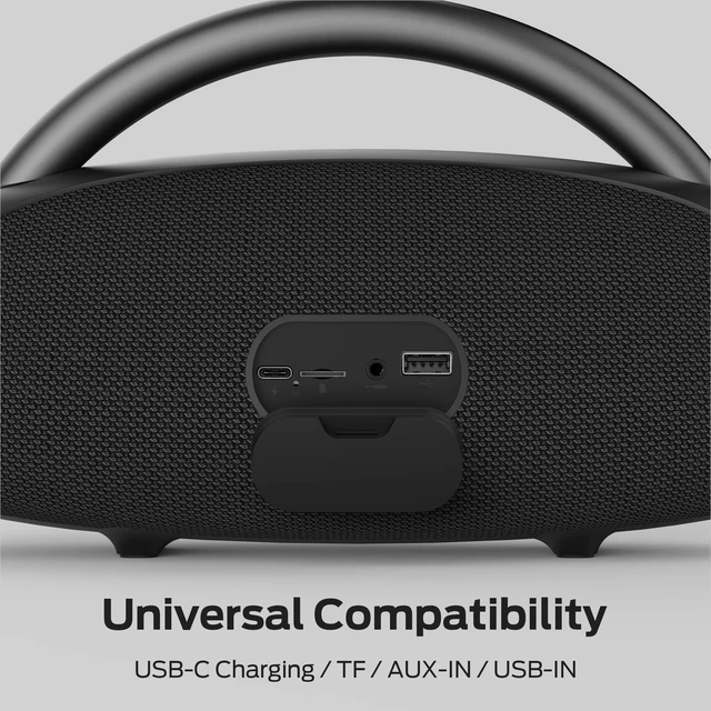 Alt view image 7 of 7 - Prism Pro Bluetooth Speaker Portable Wireless 60W RGB | Portable aluminum alloy handle; 24H battery; TWS 120W stereo; AUX USB TF-card; outdoor beach travel party
